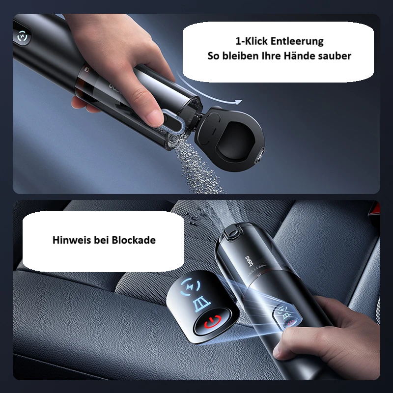 Kabelloser Autostaubsauger mit starker Saugkraft und HEPA-Filter Baseus A5 Air