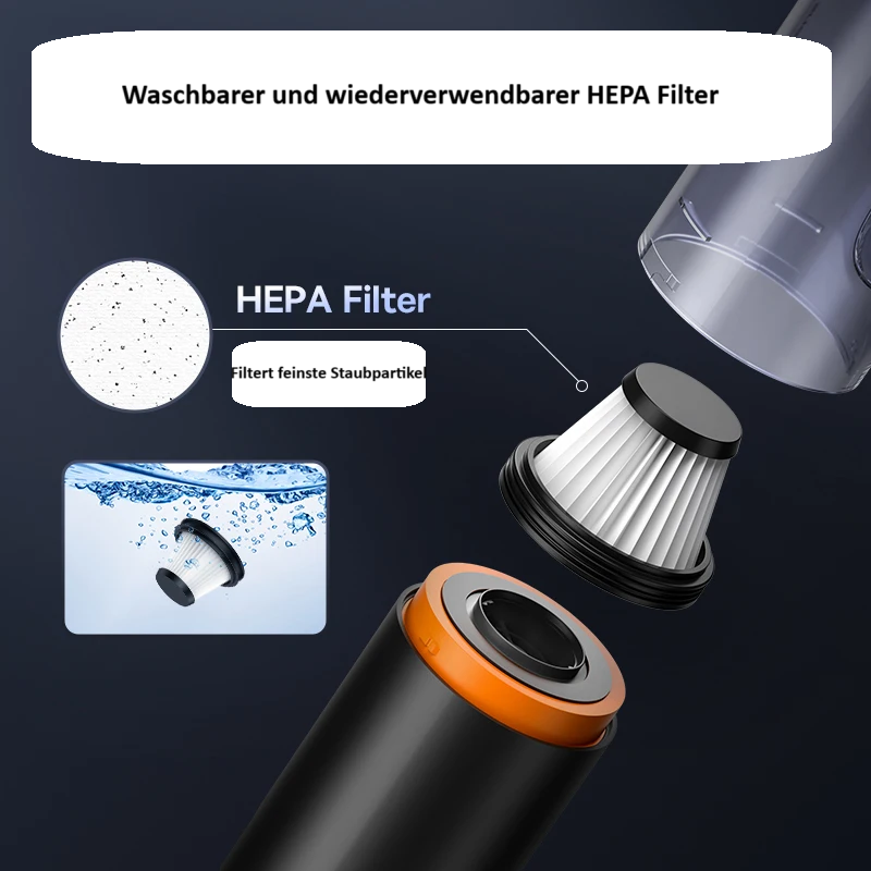 Kabelloser Autostaubsauger mit starker Saugkraft und HEPA-Filter Baseus A5 Air