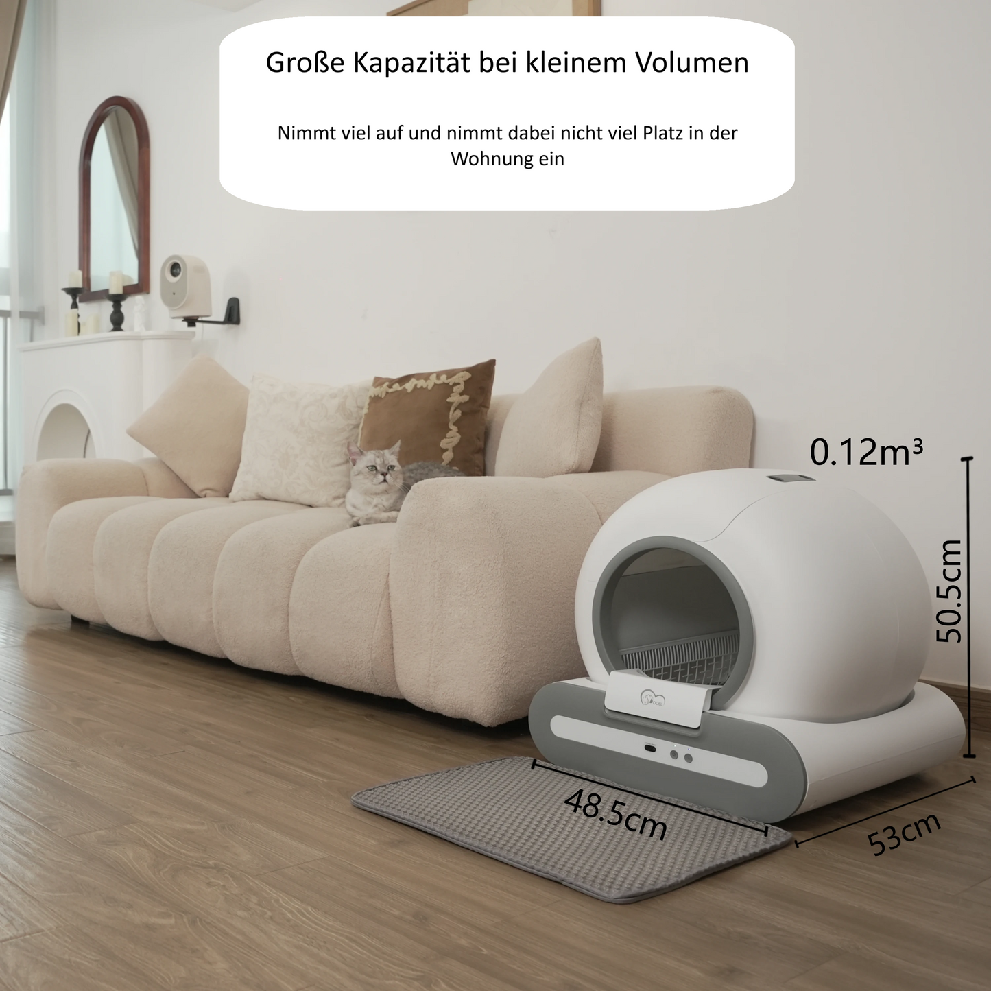 Selbstreinigende Katzentoilette DOEL "Cathy" mit App-Steuerung