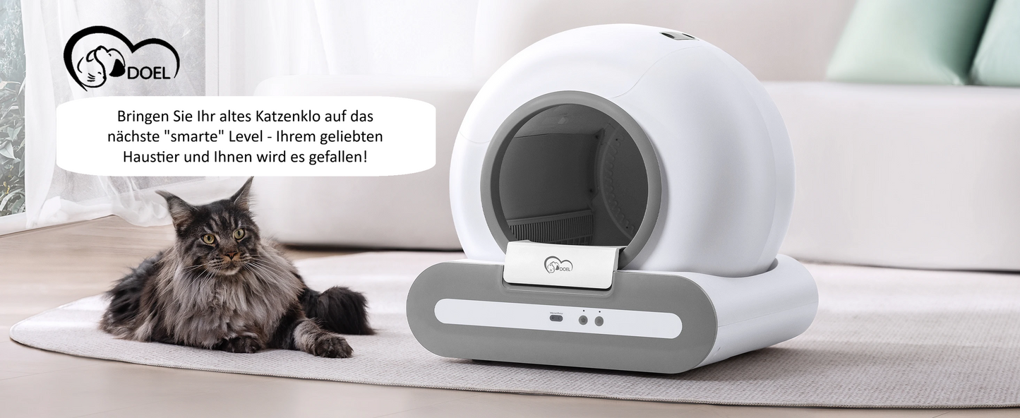 Selbstreinigende Katzentoilette DOEL "Cathy" mit App-Steuerung