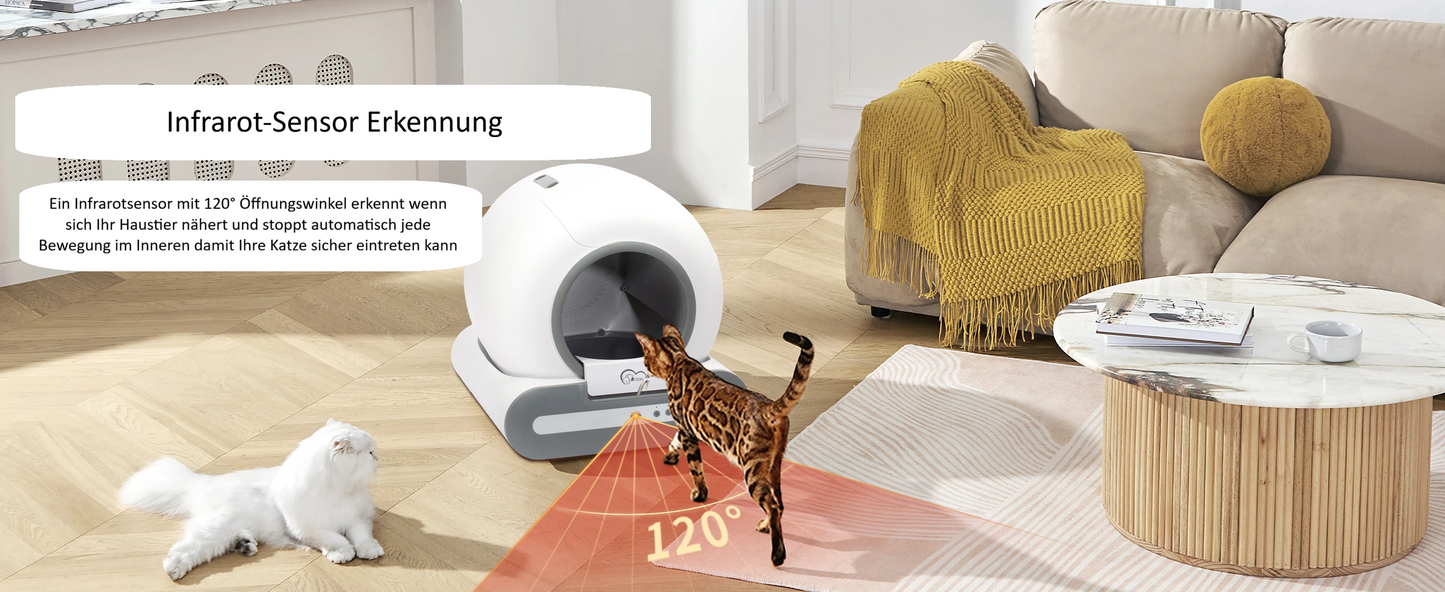 Selbstreinigende Katzentoilette DOEL "Cathy" mit App-Steuerung