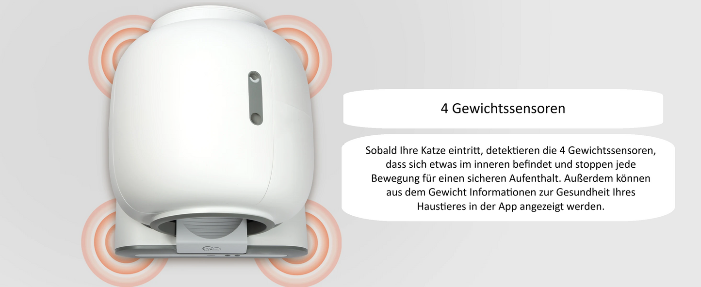 Selbstreinigende Katzentoilette DOEL "Cathy" mit App-Steuerung