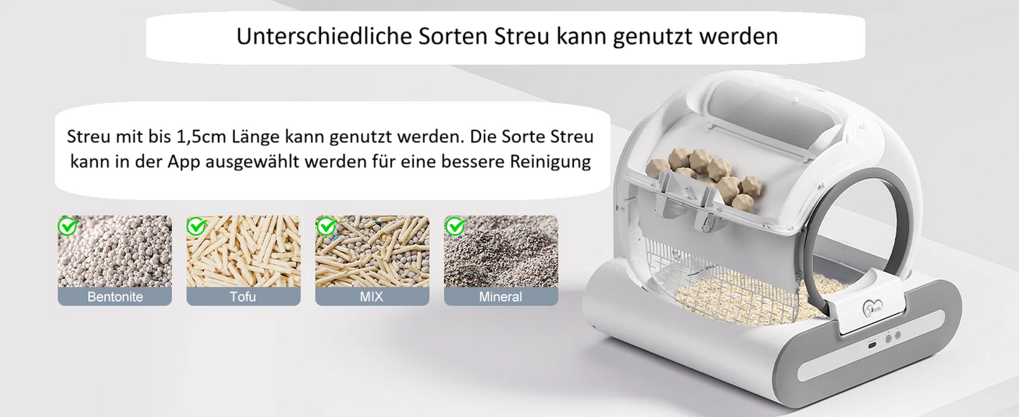 Selbstreinigende Katzentoilette DOEL "Cathy" mit App-Steuerung