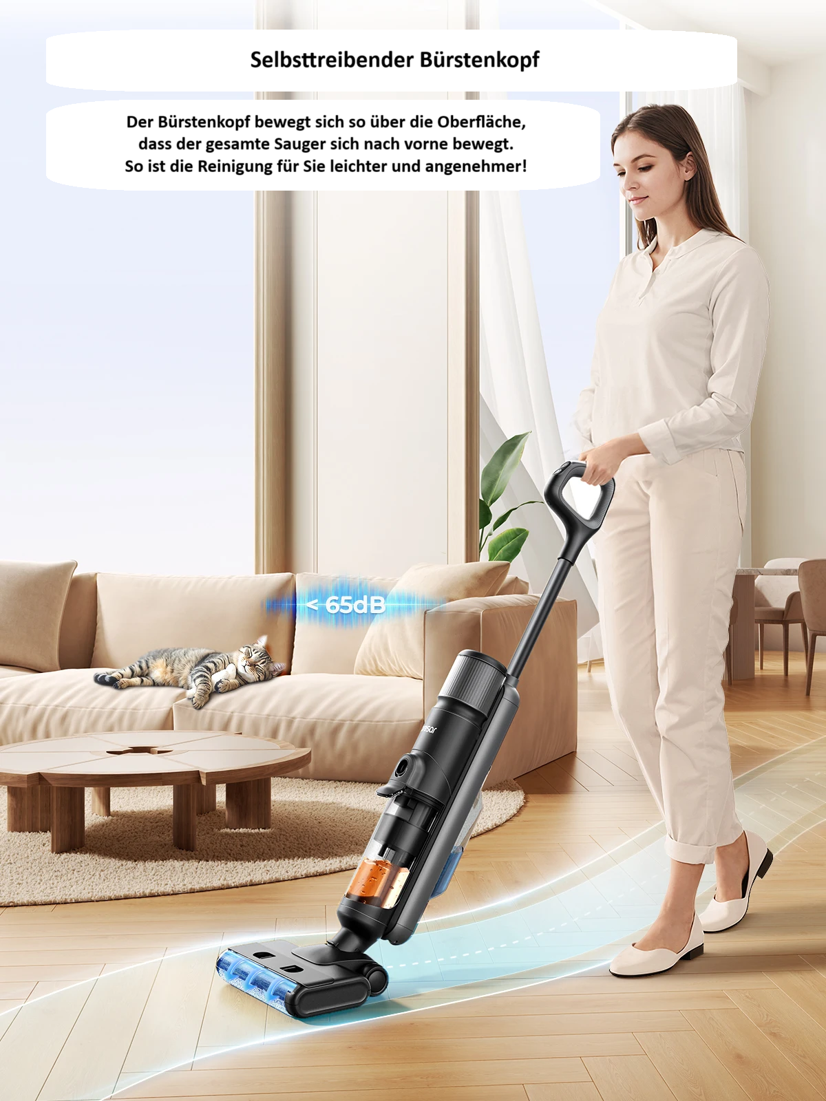 Nass-Trocken-Staubsauger Laresar M3 13 kPA 250W kabelloser All-in-One Staubsauger und Mopp