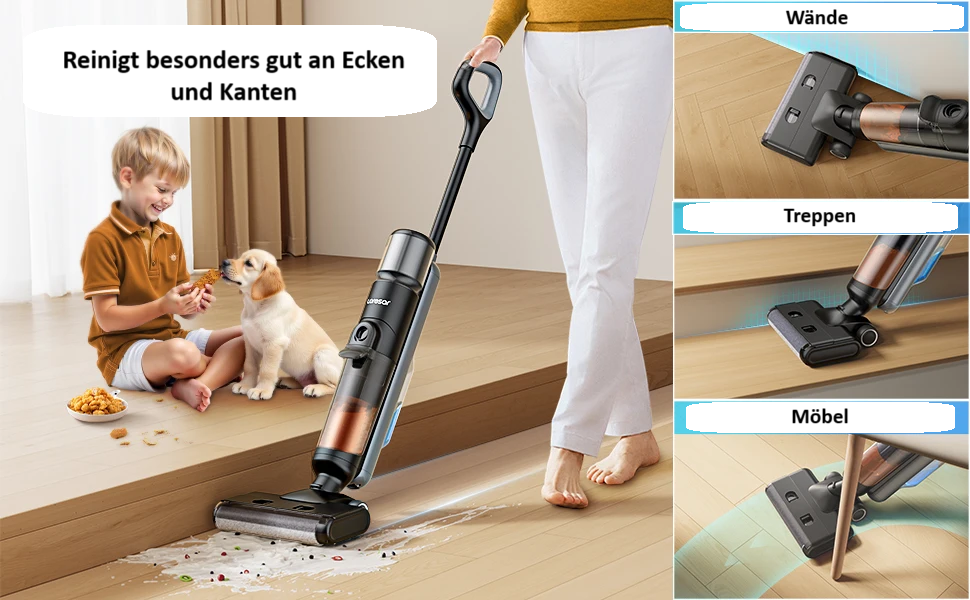 Nass-Trocken-Staubsauger Laresar M3 13 kPA 250W kabelloser All-in-One Staubsauger und Mopp