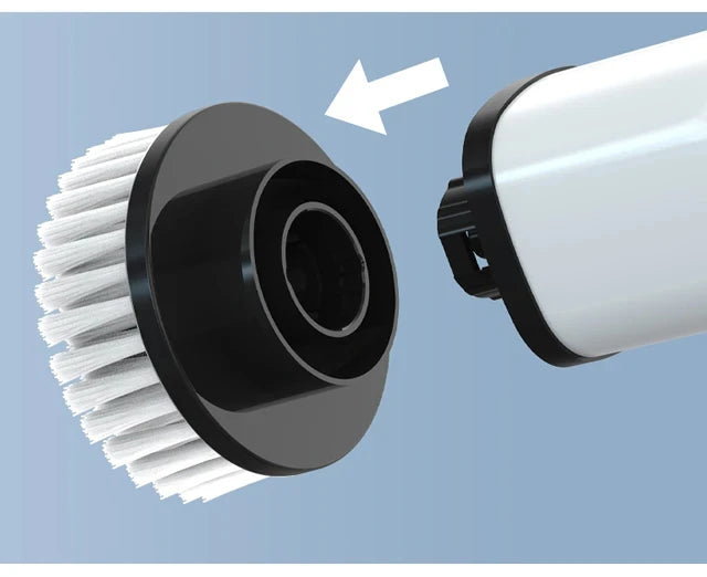 Multifunktionale Kabellose Elektrische Reinigungsbürste "Brushi" – 360° Power-Schrubber mit 6 Bürstenaufsätzen & Teleskopstiel